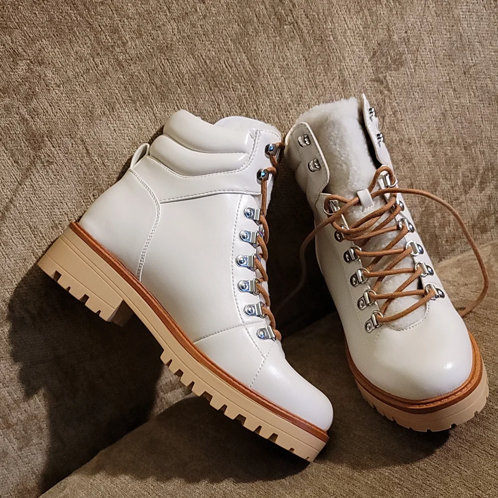 Marc Fisher MALLIE Lug Sole Sherpa Booties - Picture 15 of 16